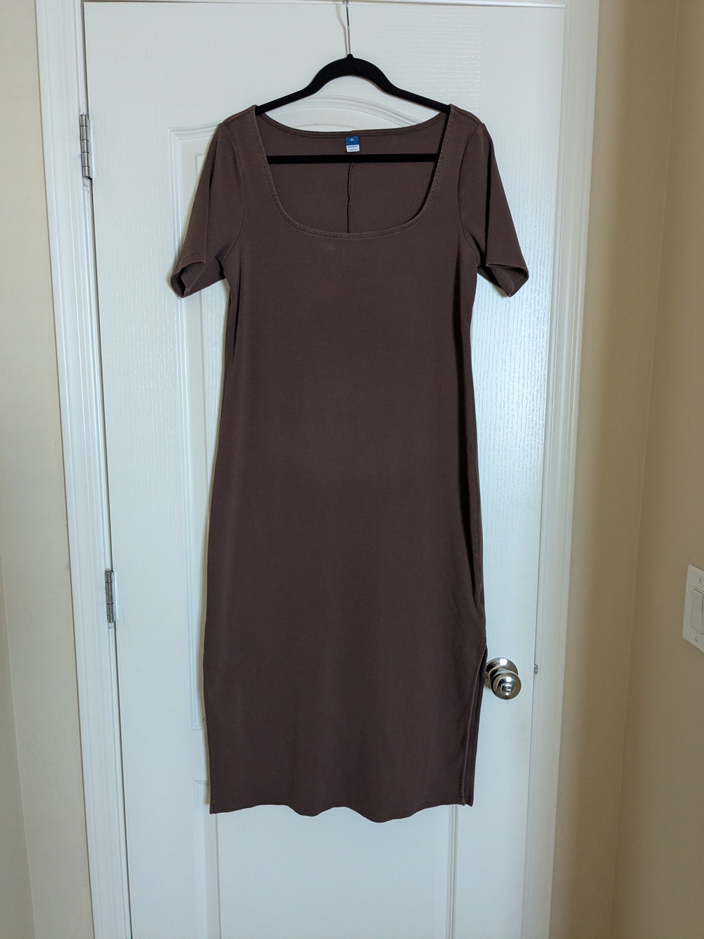 Old Navy Brown Scoop-Neck Midi Dress - XL